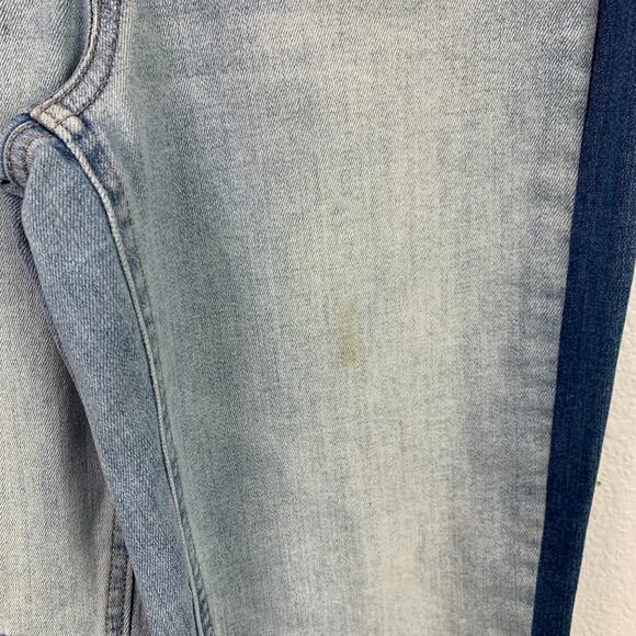 Spanx Side Stripe Skinny Pull On Light Blue Wash Jeans Size Small 20234R - Picture 3 of 11